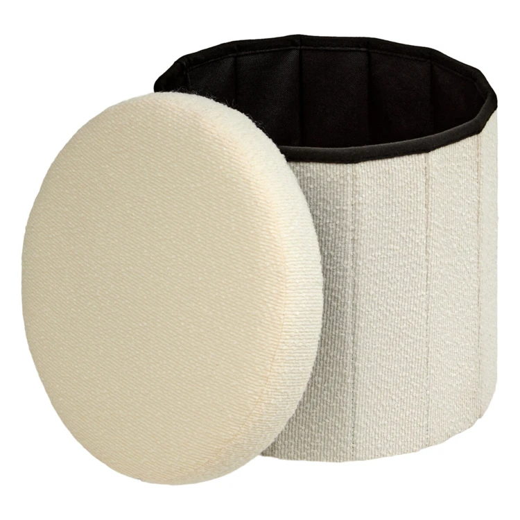 Puf plegable con espacio de almacenamiento integrado
