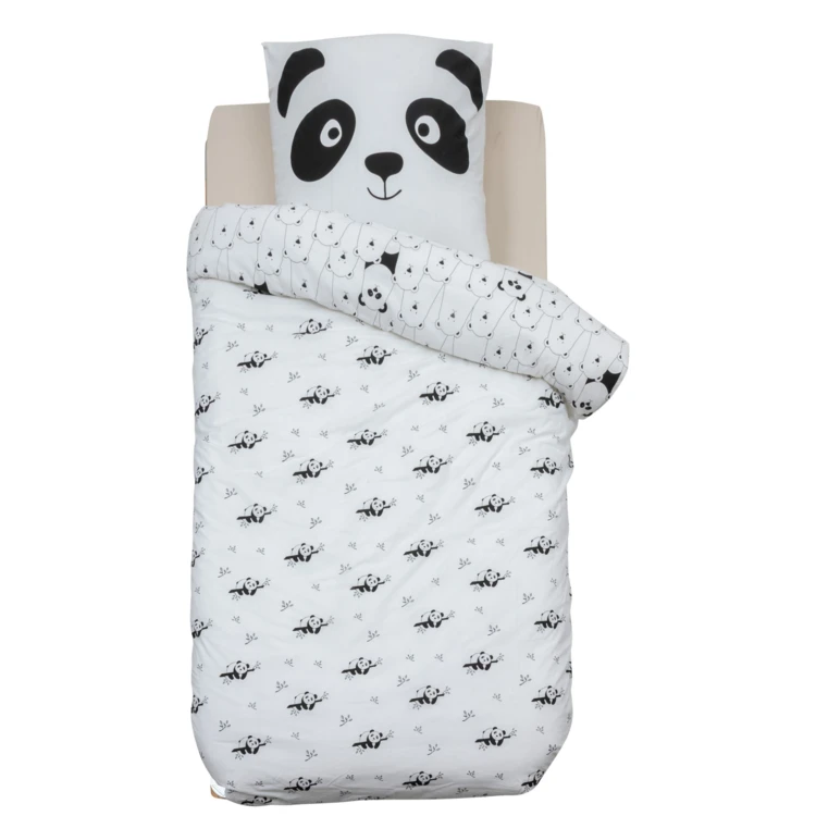 Conjunto de roupa de cama com estampado de panda