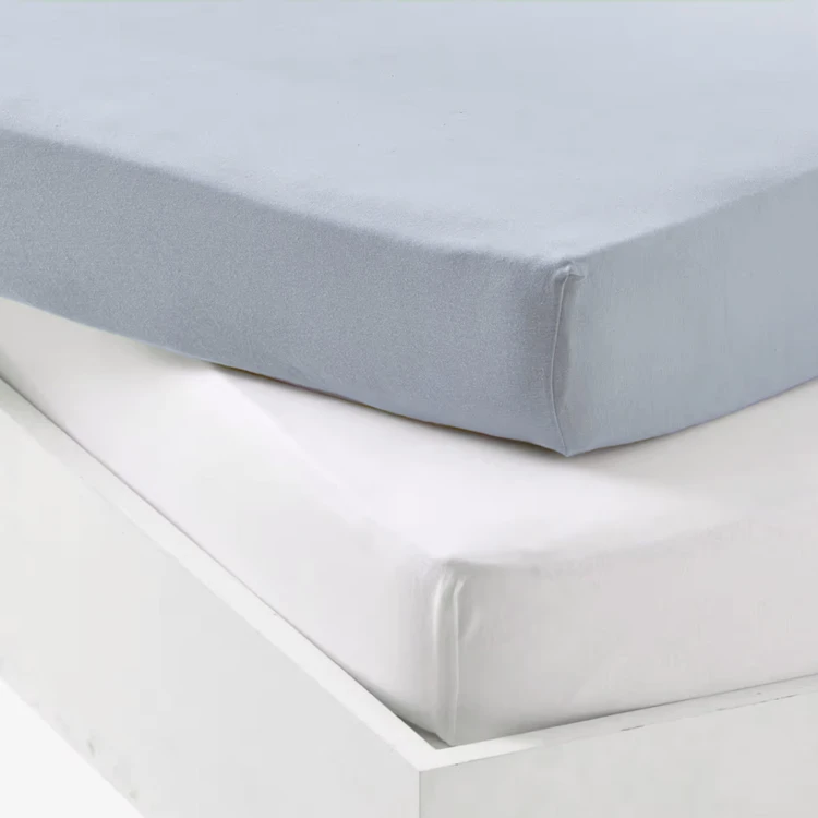 Set di 2 lenzuola per culla in cotone elasticizzato
