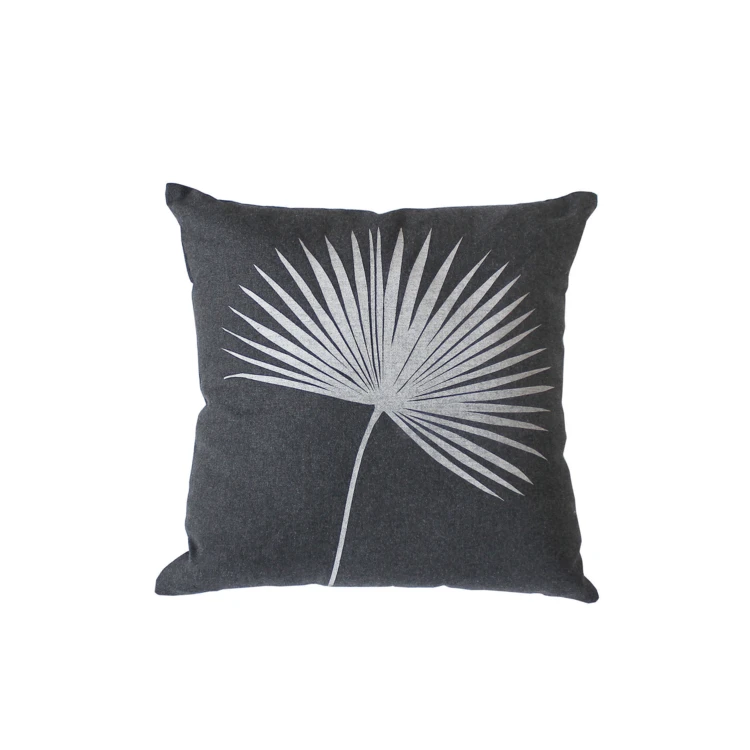 Coussin carré feuille de palmier