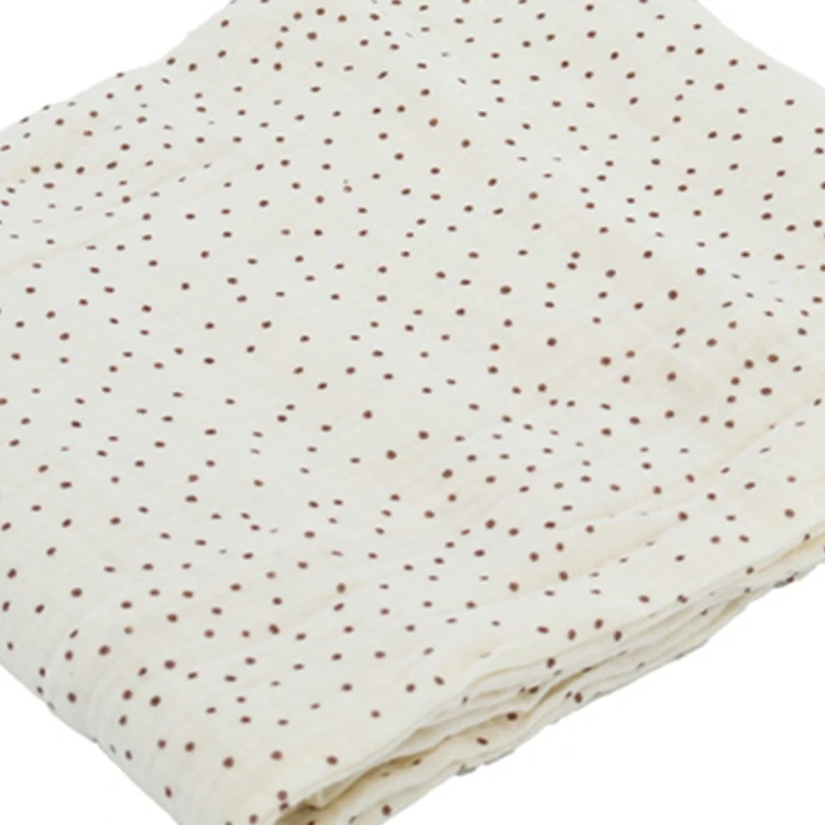 Maxi lange bébé en mousseline à pois
