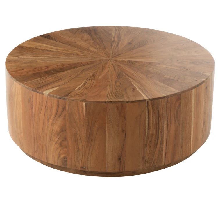 Table basse ronde bois d'acacia