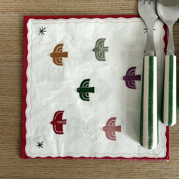 Papierservietten mit Vogelmotiv - 20er Set