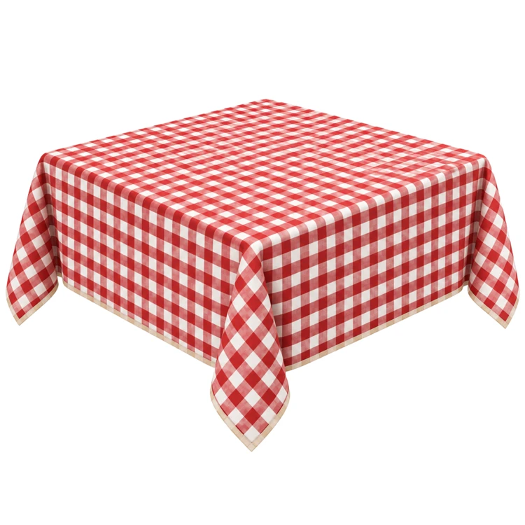 Nappe carrée en coton vichy