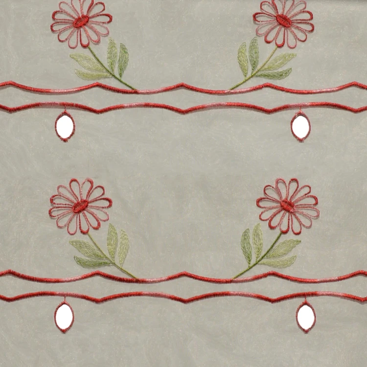 Modulable brodé à motifs fleuris