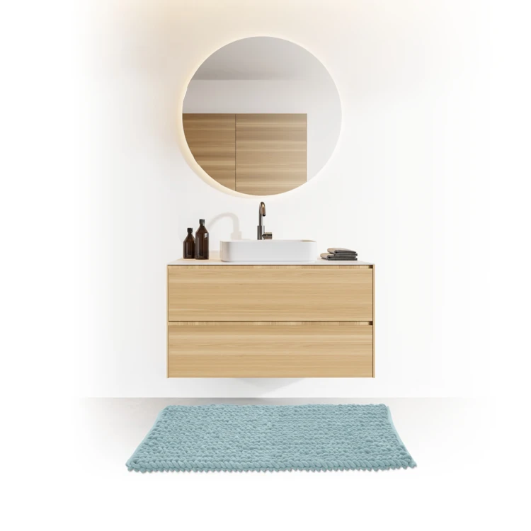 Tapis de bain tressé épais