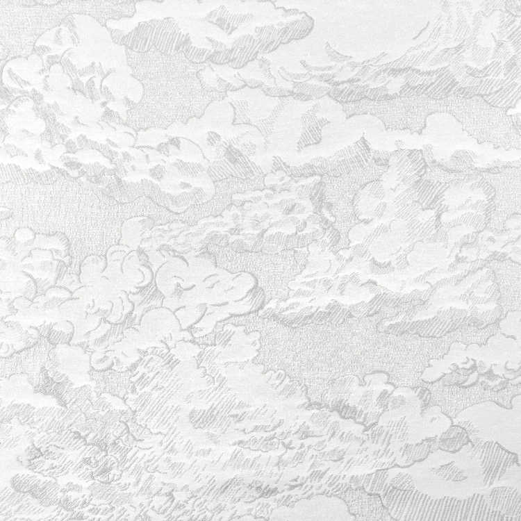 Rideau jacquard motif nuage à oeillets