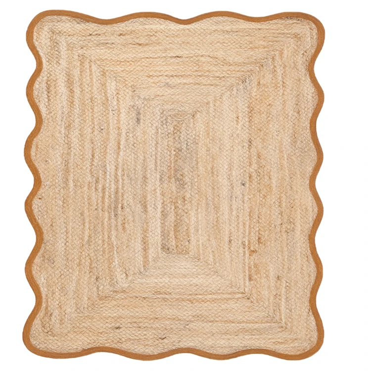 Geflochtener Wohnzimmerteppich mit Wellenfinish