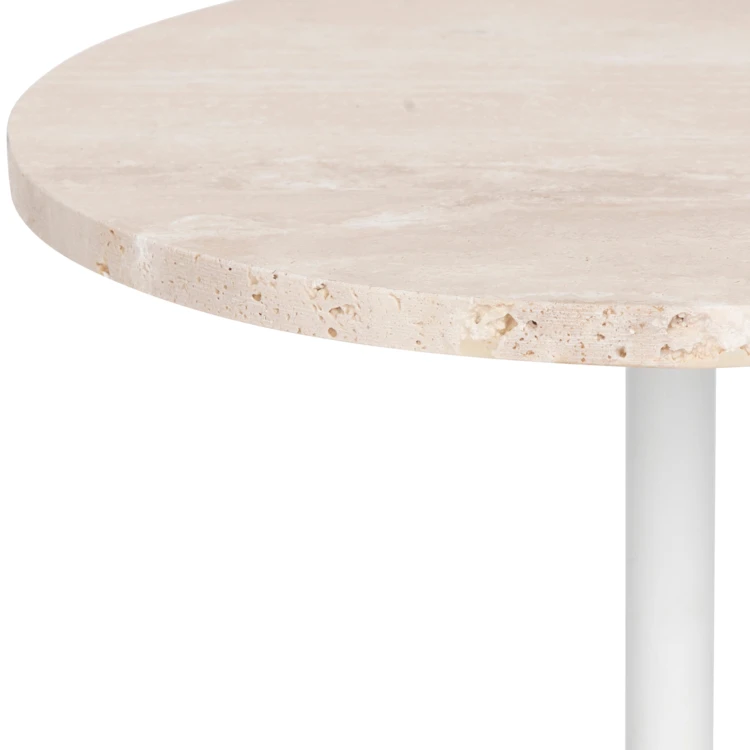 Table café ronde en travertin