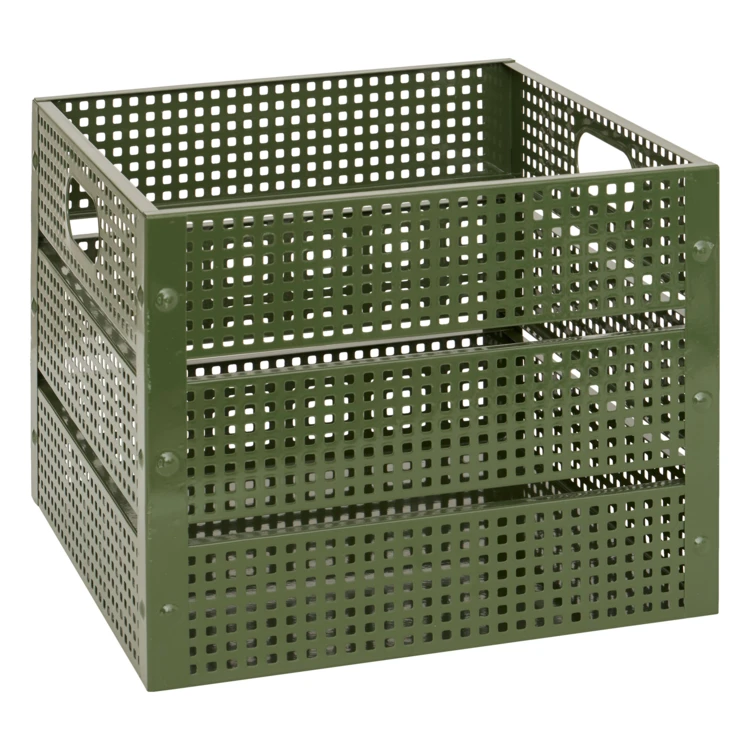 Set de 4 caisses de rangement en métal empilables