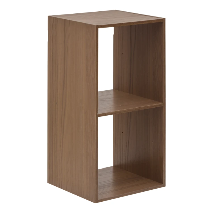 Regal mit 2 Fächern aus Spanplatten in Holzoptik