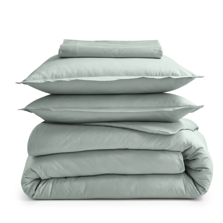 Drap plat piqué uni en percale de coton