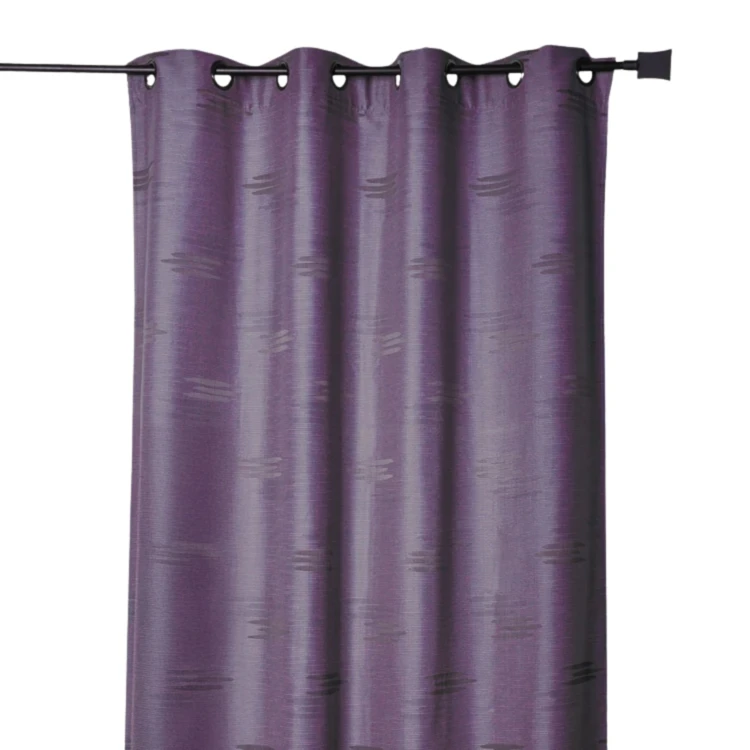 Tenda jacquard con forme geometriche e occhielli