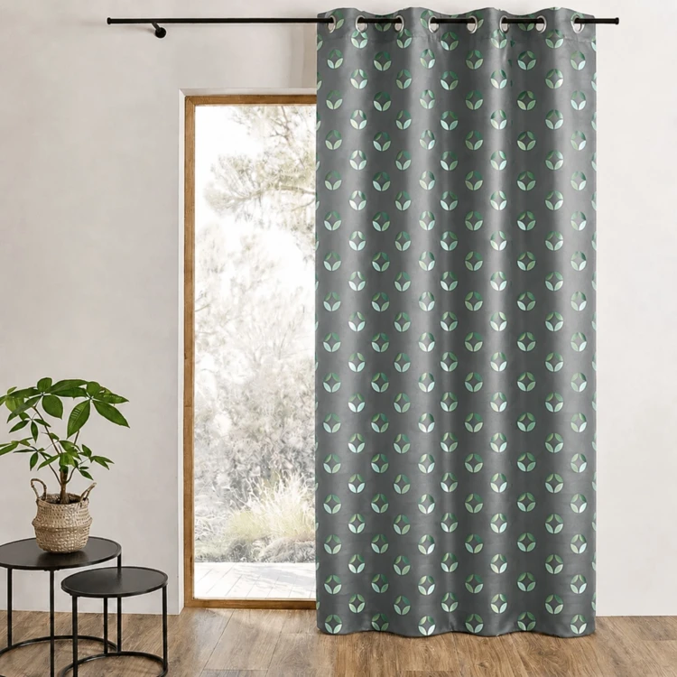 Jacquard-Lichtvorhang mit Rosettenmuster