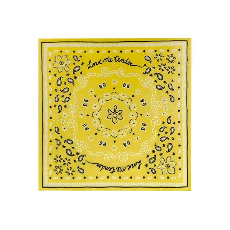 Lot de 20 serviettes papier bandana