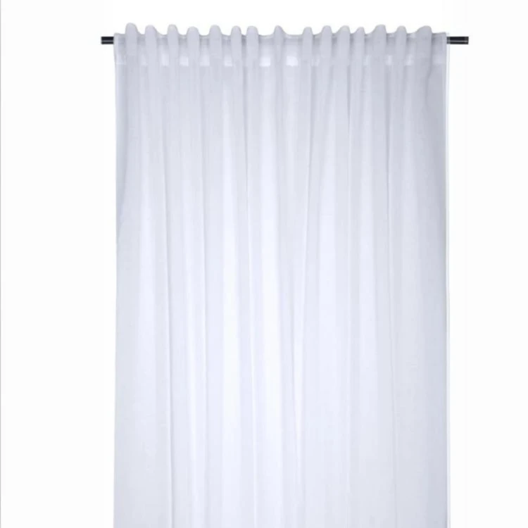 Plain sheer with concealed loops