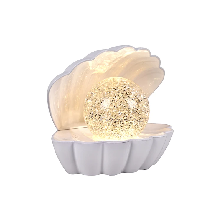Candeeiro de concha iluminado com efeito brilhante