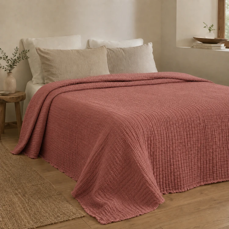 Couvre lit 100% coton premium point kanta TIVOLI HAOMY