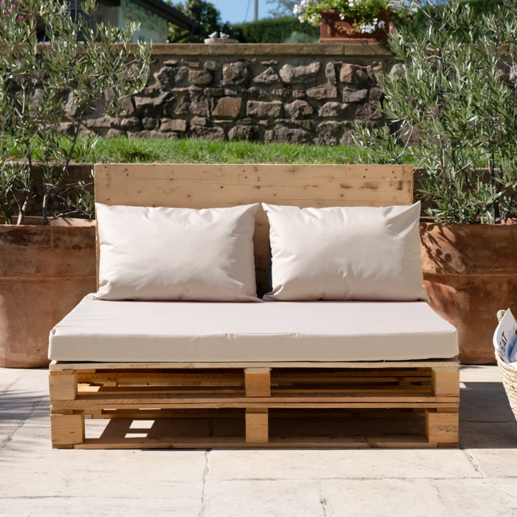 Set di 3 cuscini impermeabili per pallet da esterno MINORQUE sfoderabili