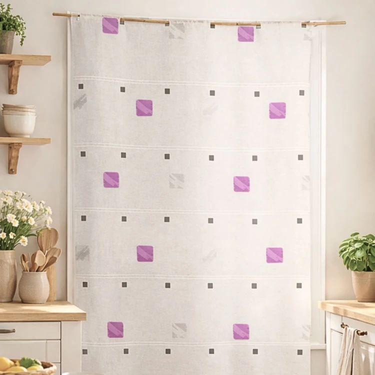 Modulable brodé motif de carrés colorés