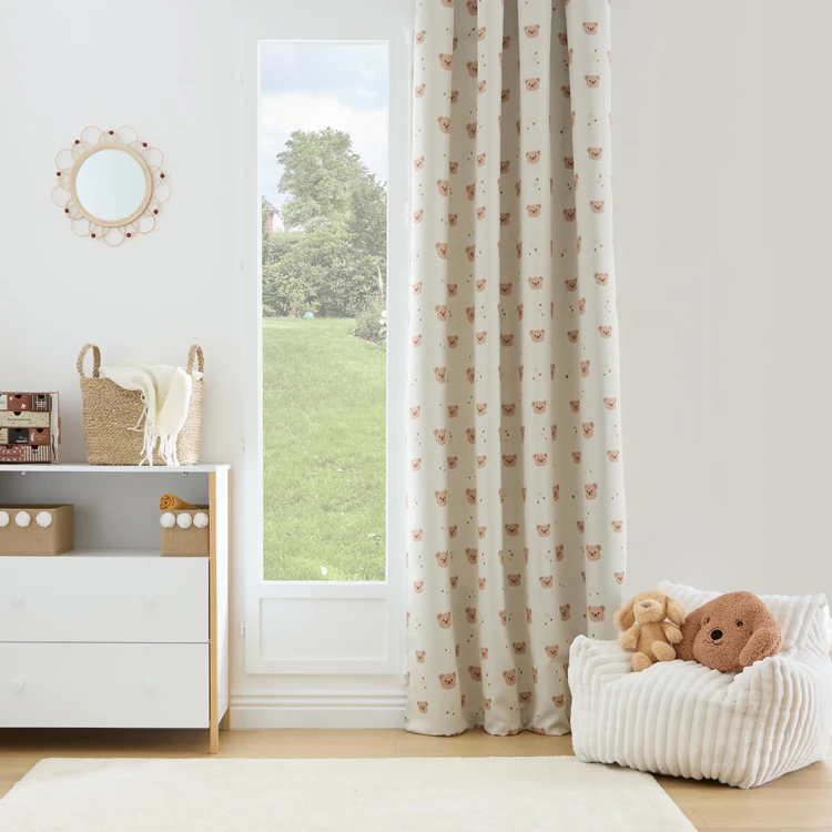 Tenda oscurante per bambini con occhielli e motivo orsetto