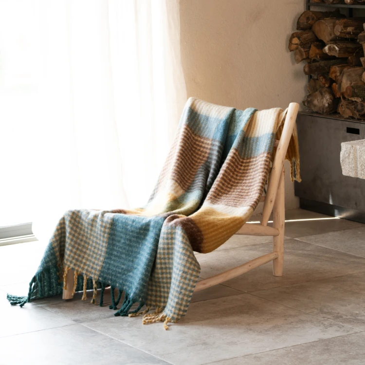 Zachte mohair plaid