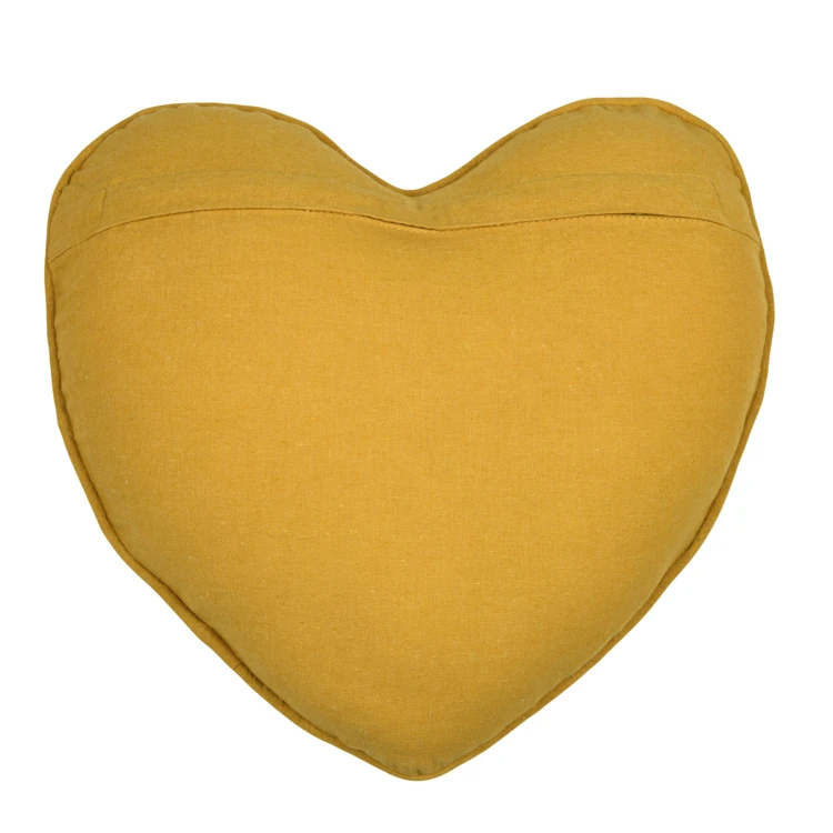 Cojín con forma de corazón y estampado vegetal