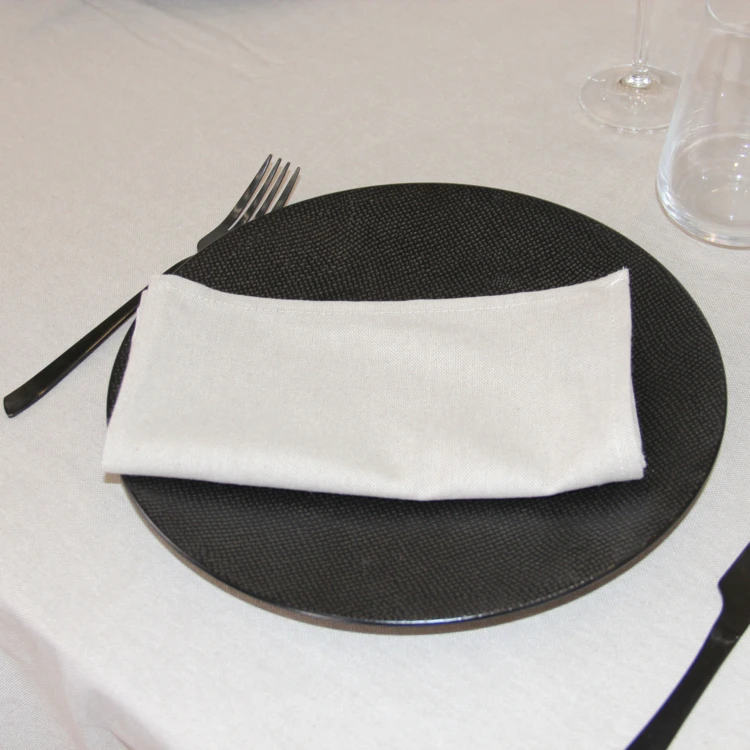 Nappe ronde polycoton effet lin