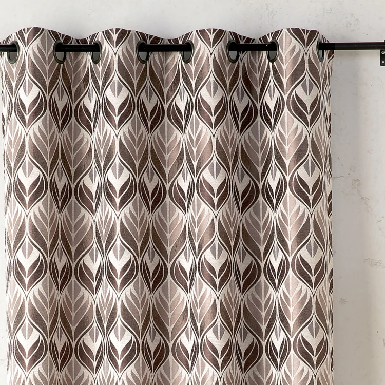 Tenda art déco effetto velluto con occhielli