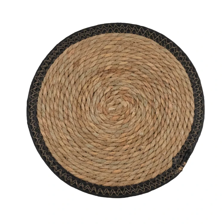 Set de table rond en jute rigide tressée
