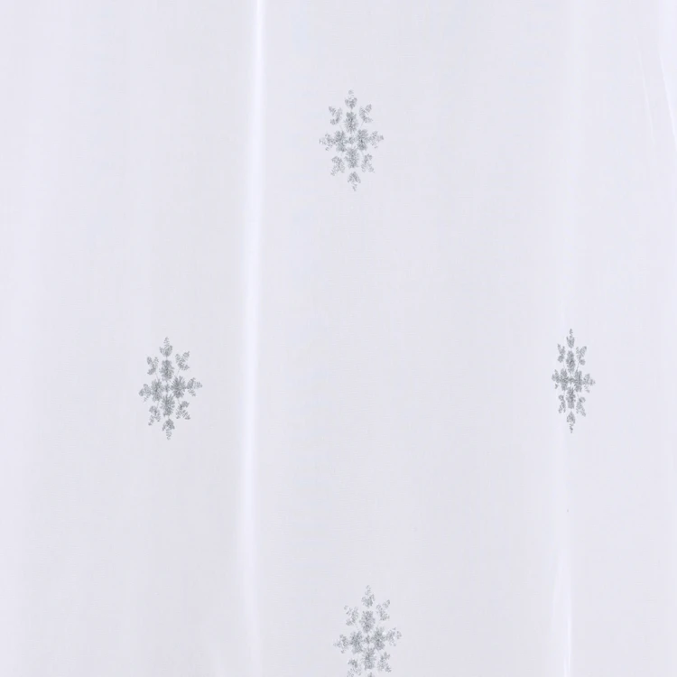 Paire de petits voilages motif flocons