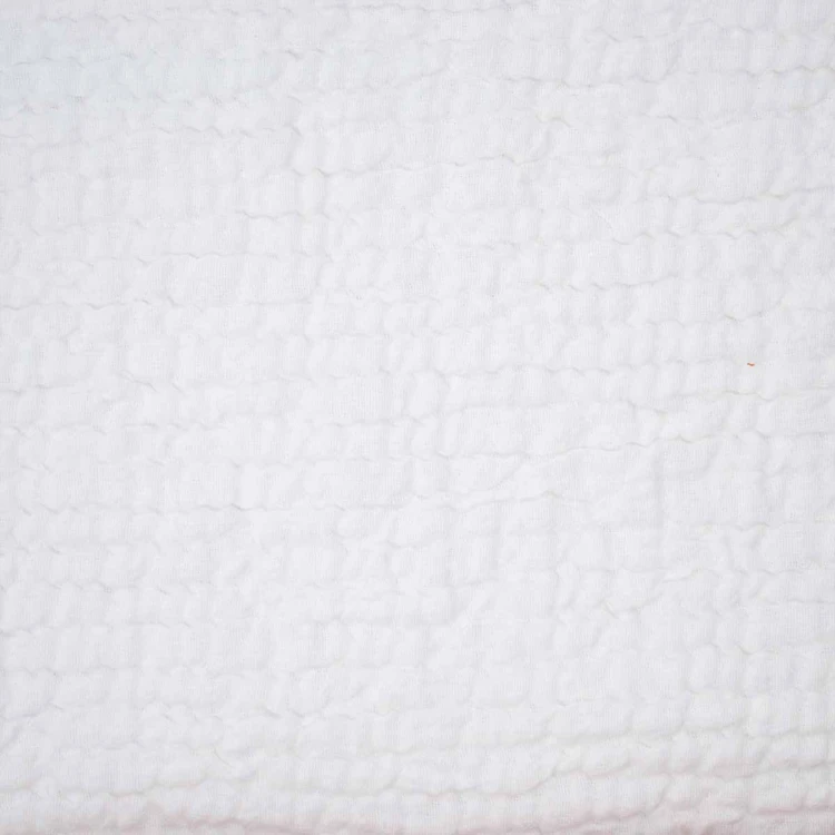 Plaid réversible en coton nid d'abeille