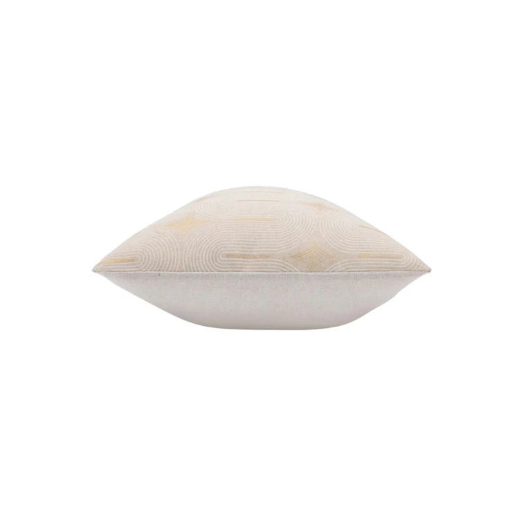 Coussin déhoussable en polycoton à imprimé métallisé