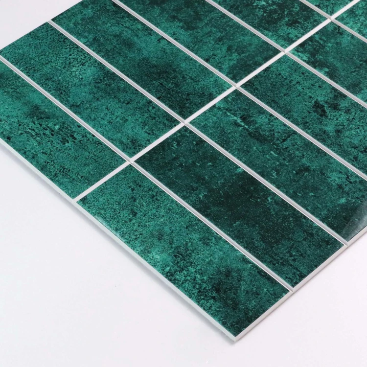 Set van 4 zelfklevende 3D-wandpanelen met tegeleffect