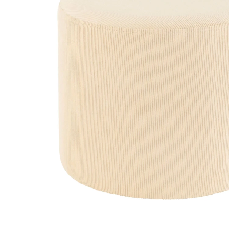 Pouf velours cotelé