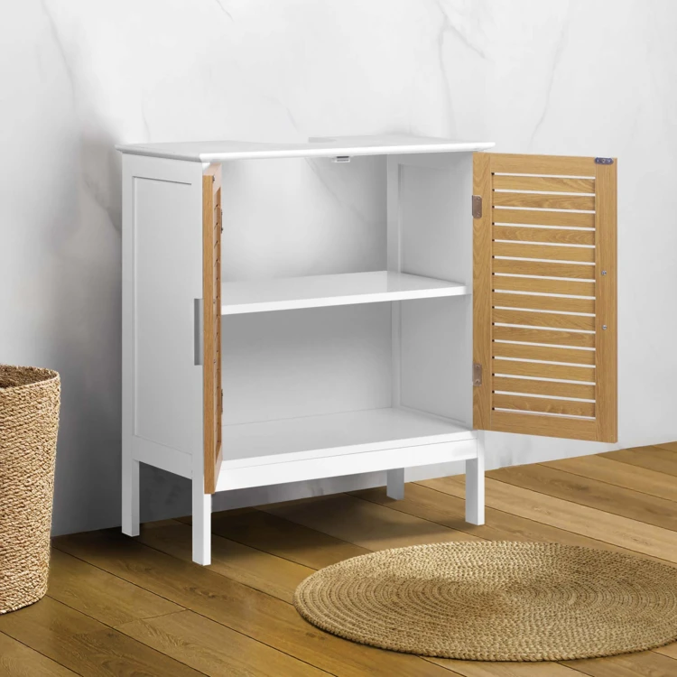 Mobile sottolavabo da bagno con porte a persiana