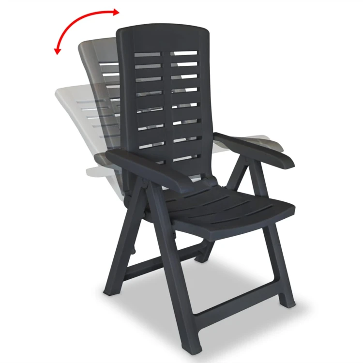 Lot de 2 chaises de jardin inclinables pliables