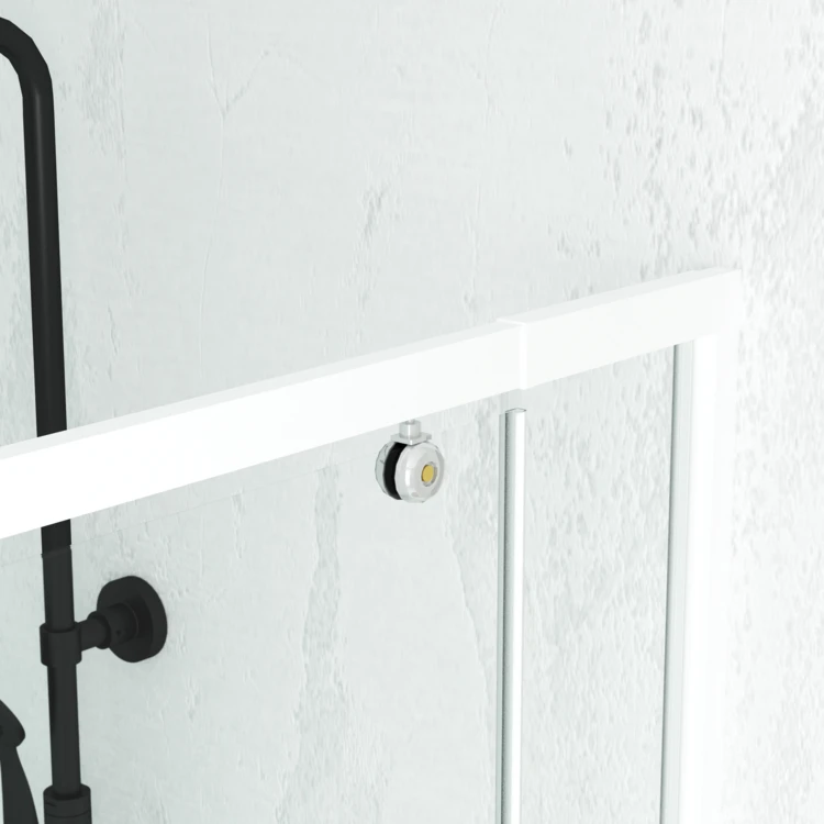 Porte de douche pivotante en verre trempé