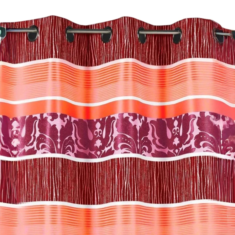 Rideau occultant jacquard à rayures horizontales colorées