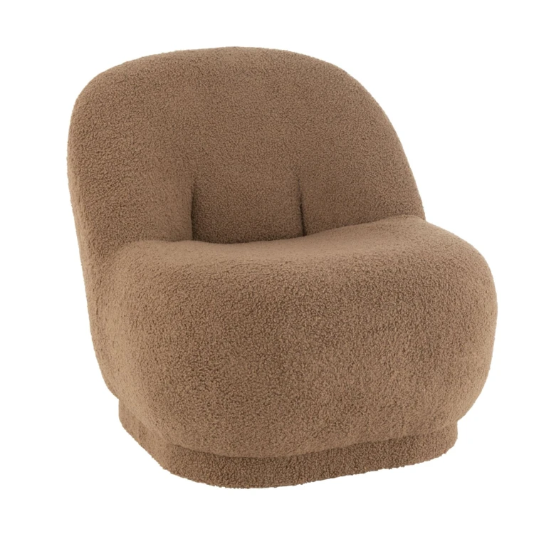 Weicher Sessel aus Samt mit Bouclé-Effekt
