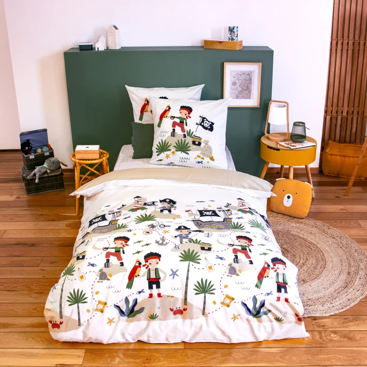 Juego de cama infantil reversible piratas / indios