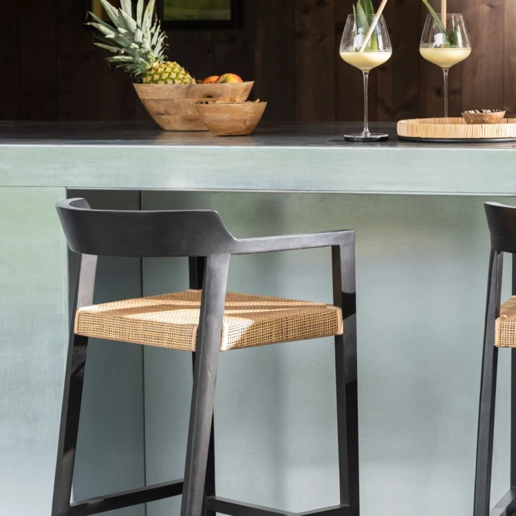 Chaise de bar en teck