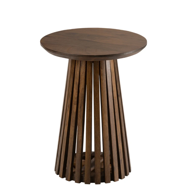 Mesa de centro de madera de mango oscuro J-Line