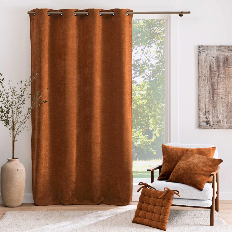 Almofada de cadeira acolchoada em veludo chenille com laços
