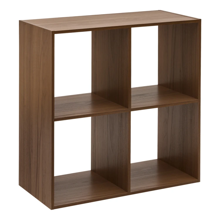 Regal mit 4 Fächern aus Spanplatten in Holzoptik