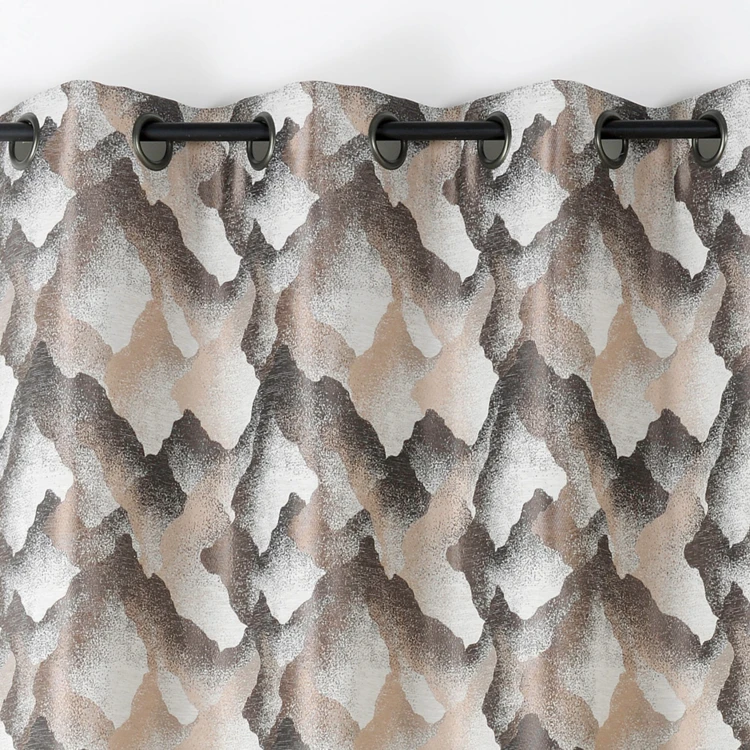 Ösenvorhang Jacquard mit Mineralmuster