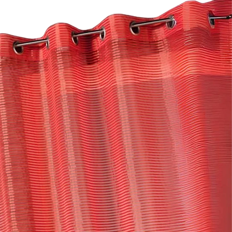 Voile de organza com riscas horizontais