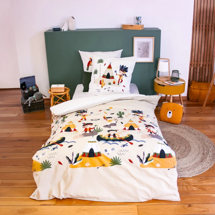 Juego de cama infantil reversible piratas / indios