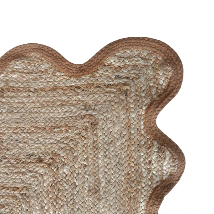 Geflochtener Wohnzimmerteppich mit Wellenfinish