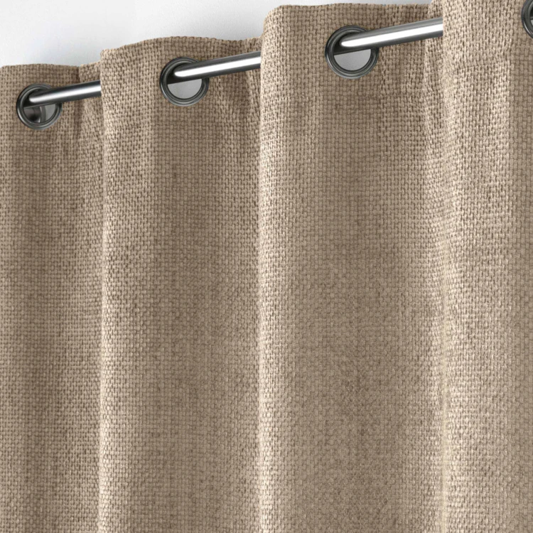 Rideau à œillets en velours chenille